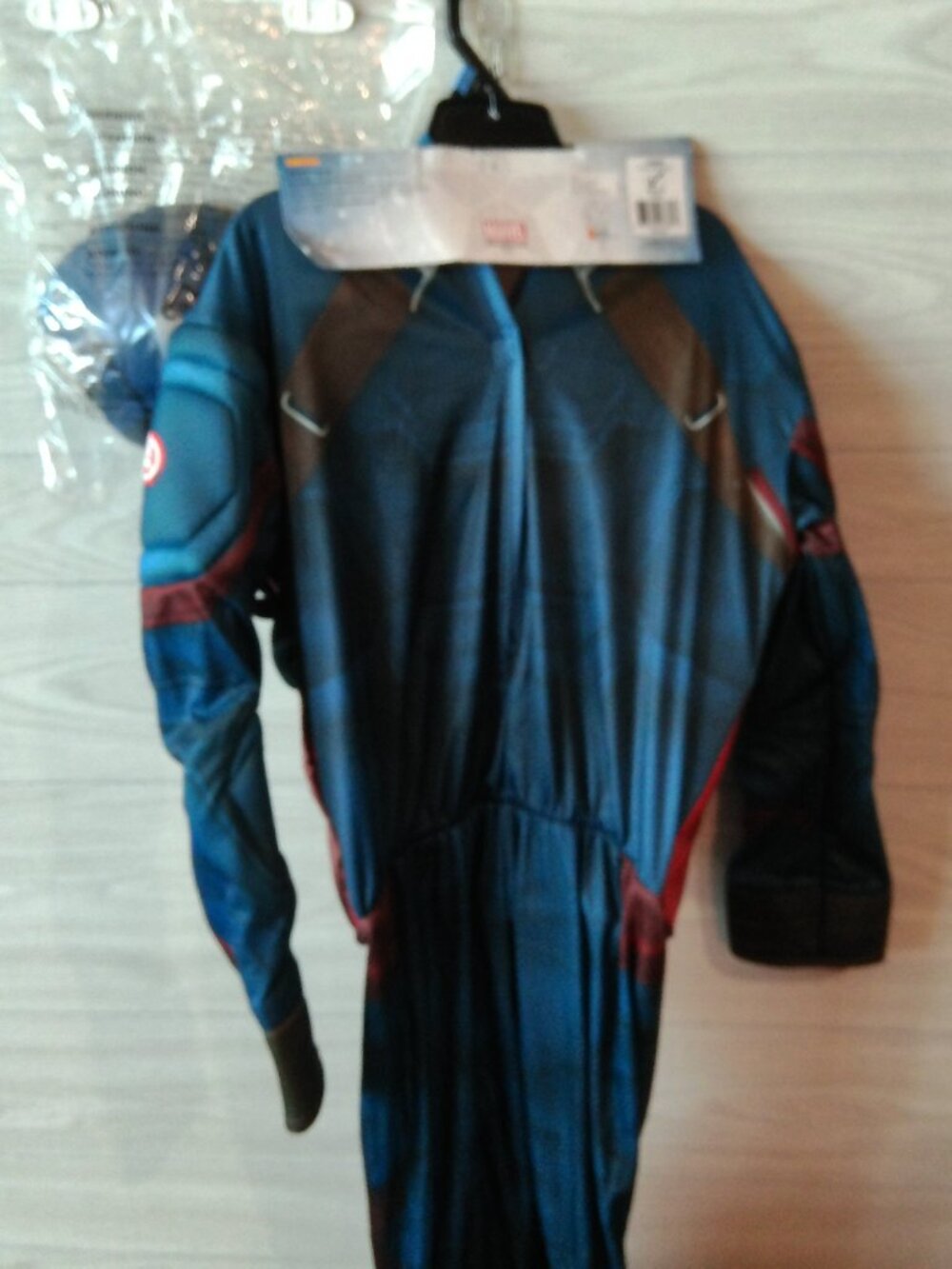 Halloween Costume Captain America Civil War Size Large (10-12) w/Mask NEW Rubies - Picture 4 of 6